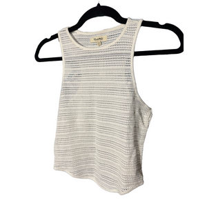 Madewell Crochet White Textured Tank Top - NWT - XXS